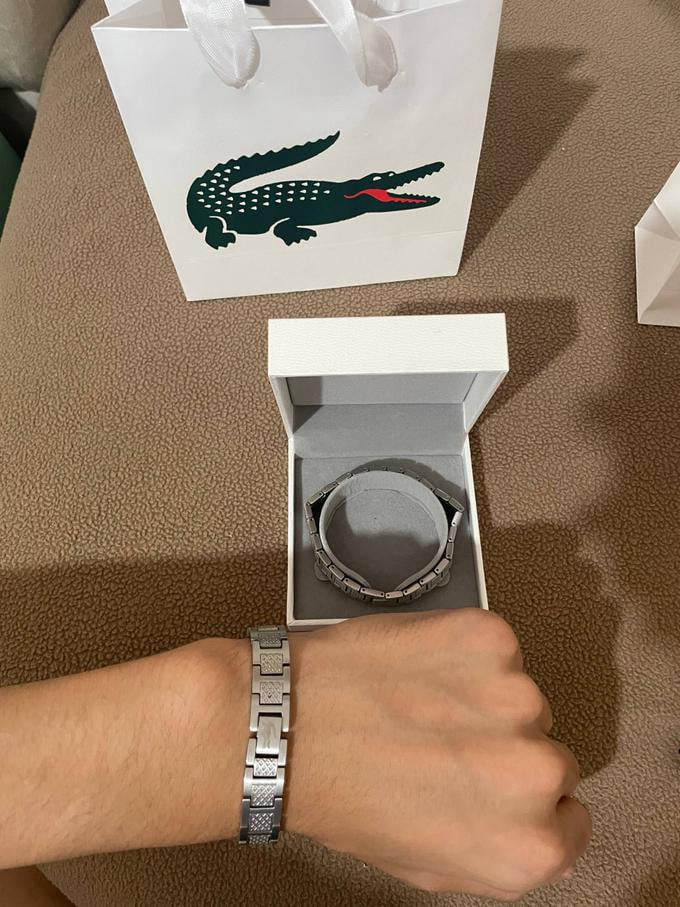 Bracelet lacoste gris